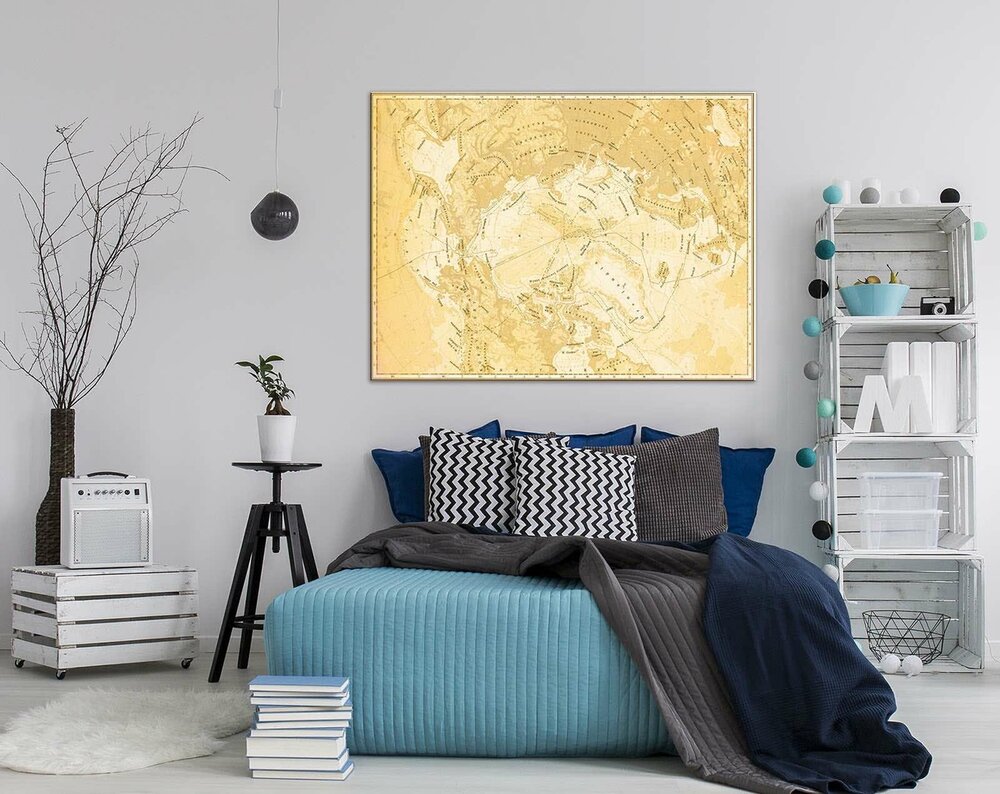 Map Canvas Schilderij PP10943O1