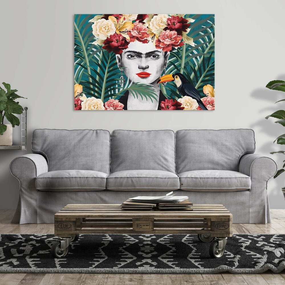 Art Frida Kahlo Flowers Exotic Canvas Schilderij PP14110O1