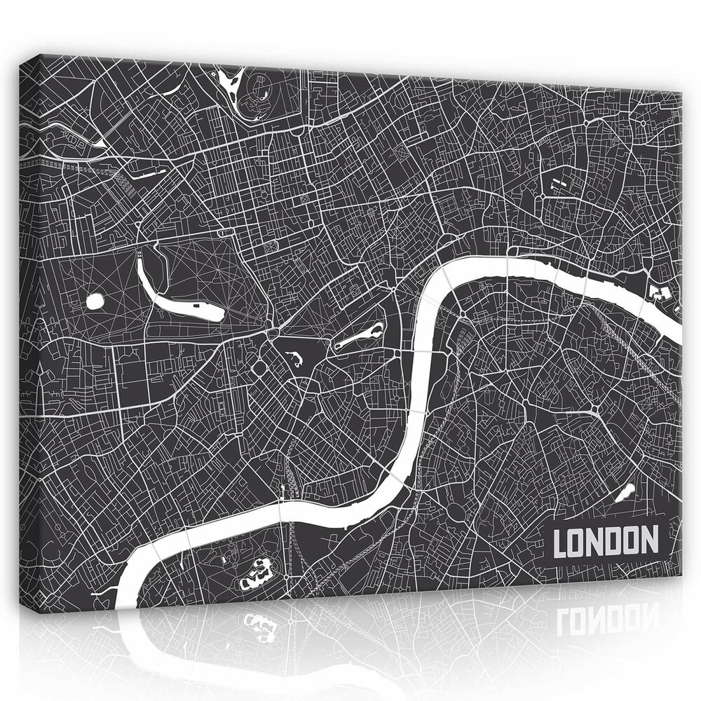 London Map Canvas Schilderij PP12732O1