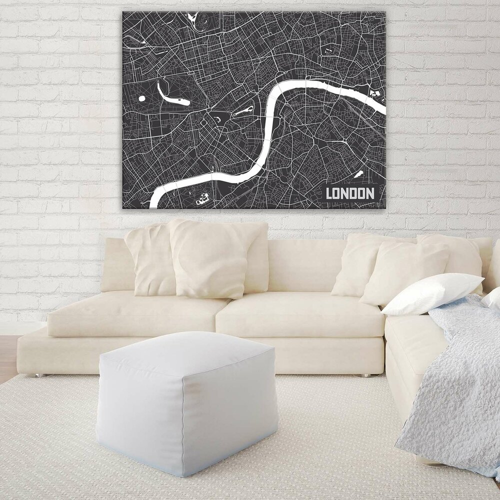 London Map Canvas Schilderij PP12732O1