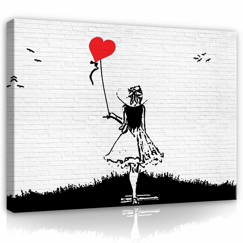 A Girl with Balloon Banksy Canvas Schilderij PP20200O1