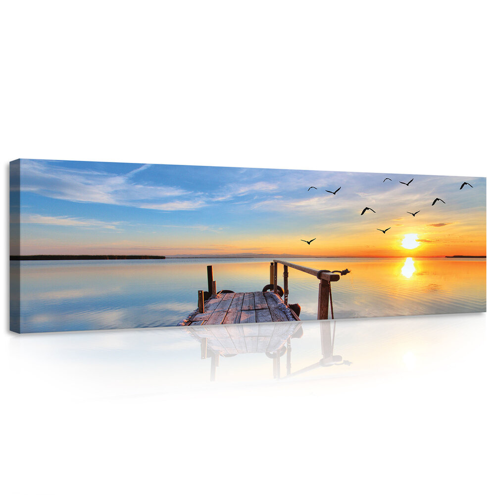 Wooden bridge Canvas Schilderij PP11619O3