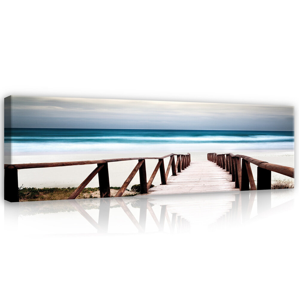 Beach Bridge Canvas Schilderij PP12283O3