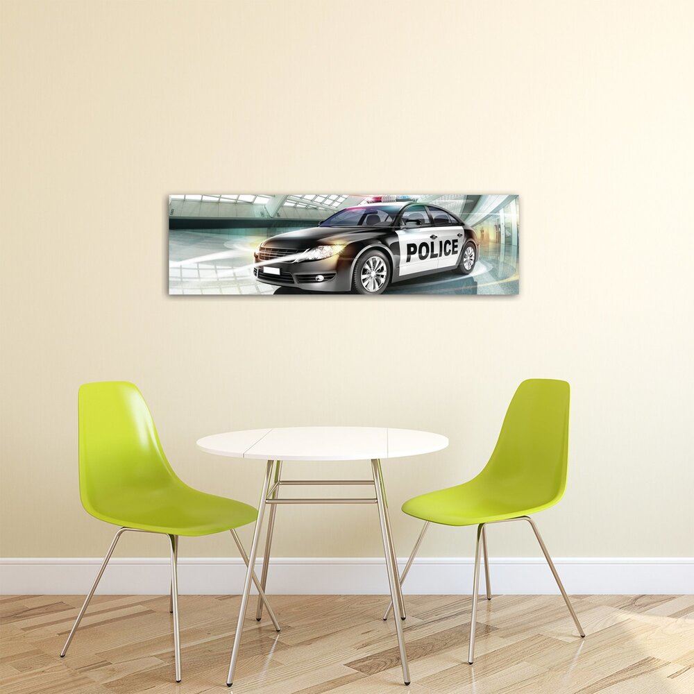 Speeding Police Car Canvas Schilderij PP20256O3