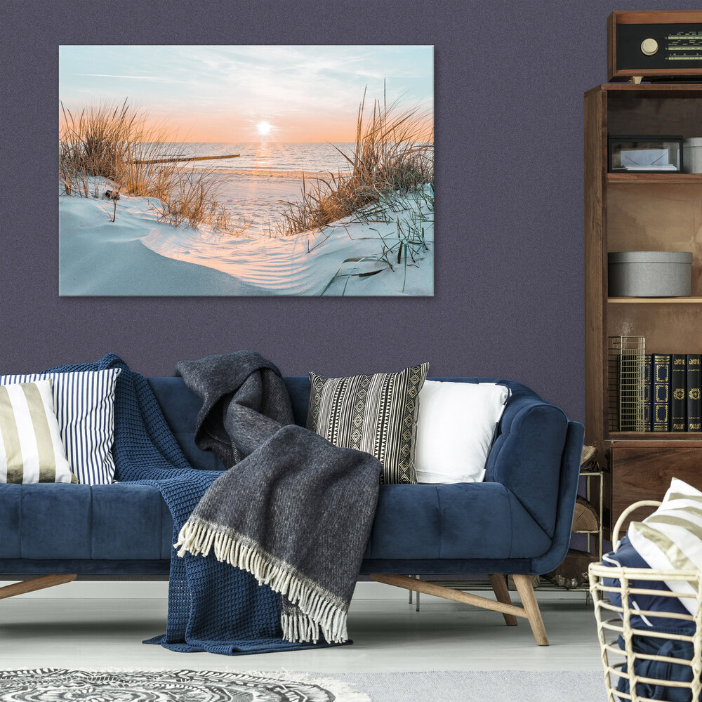 Sunset on the beach Canvas Schilderij PP14021O20