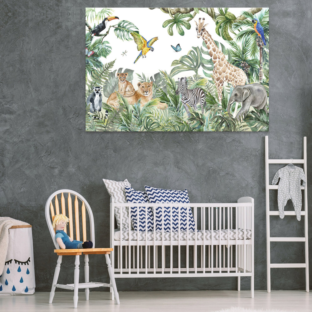 For children jungle animals Canvas Schilderij PP14522O20