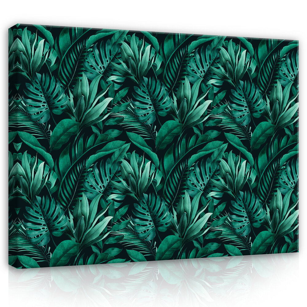 Nature leaves tropical monstera Canvas Schilderij PP14528O20
