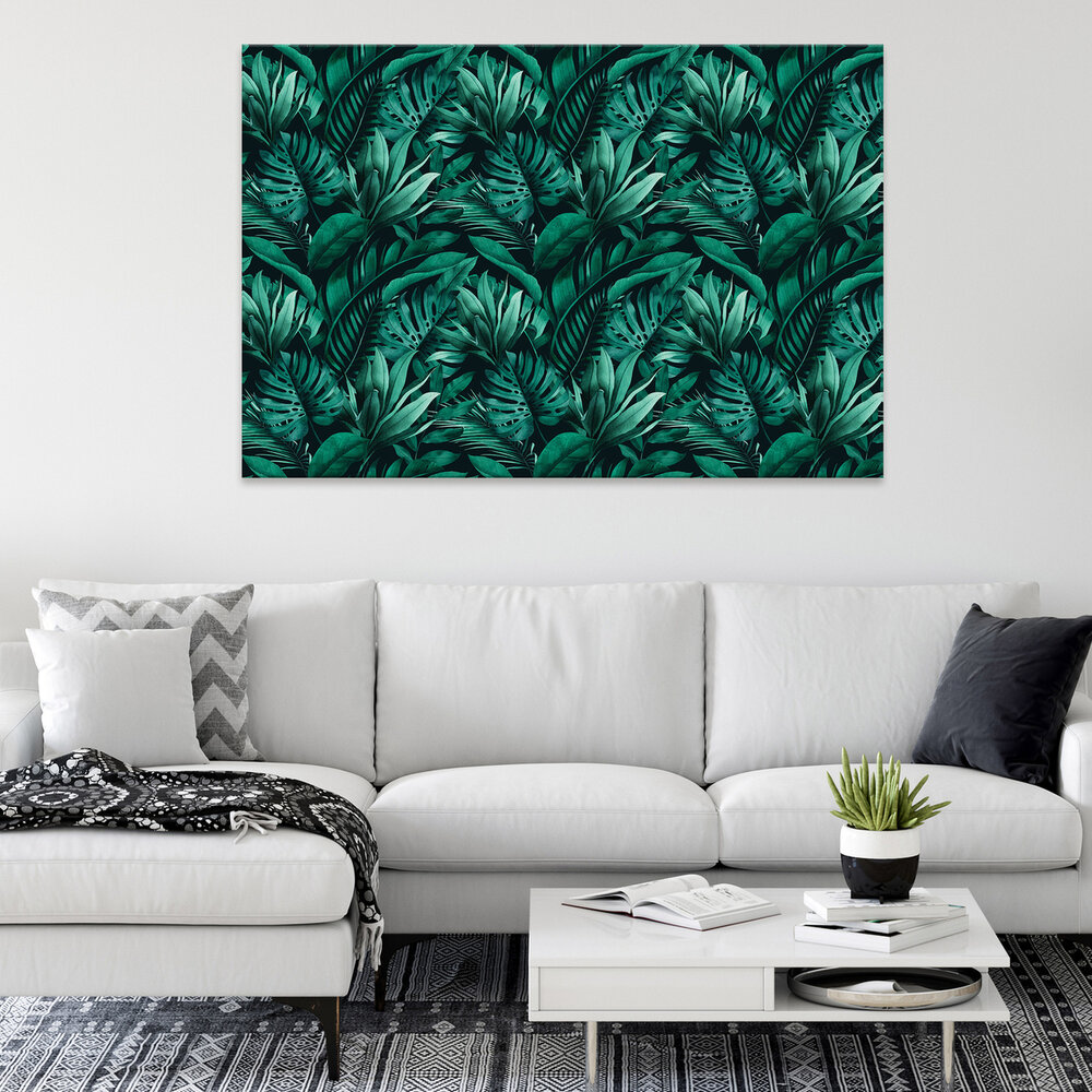 Nature leaves tropical monstera Canvas Schilderij PP14528O20