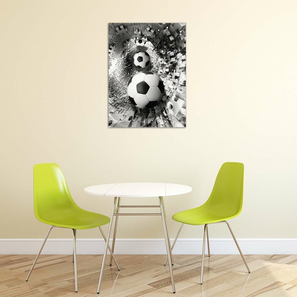 Footballs in 3D Puzzle Tunnel Canvas Schilderij PP20096O1