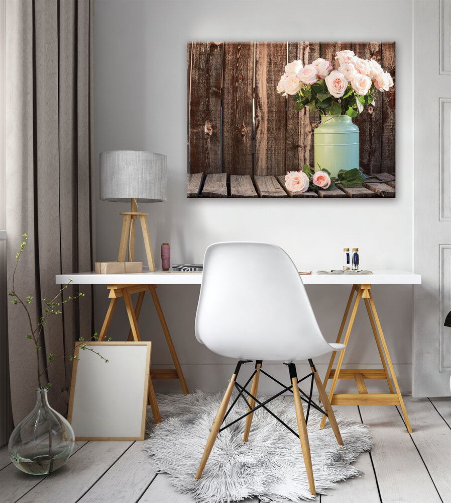 Roses in a vase Canvas Schilderij PP11796O1