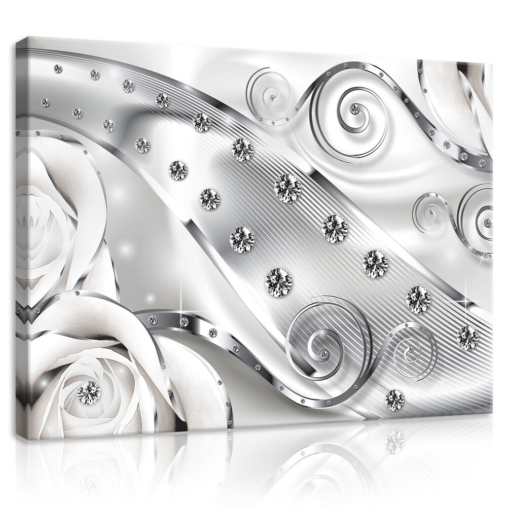 Luxurious Pattern with Diamonds Canvas Schilderij PP20168O1