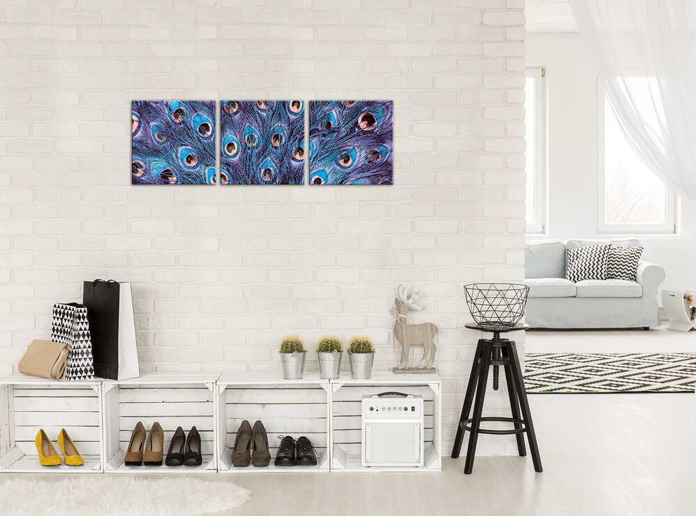 Peacock feather Canvas Schilderij PS11046S13