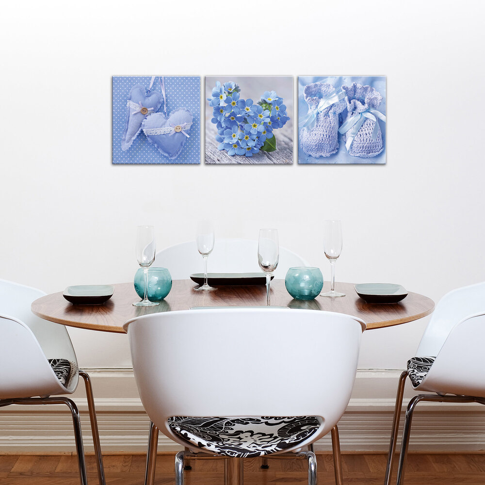 Little Hearts, Flowers and Shoes Canvas Schilderij PS10562S13