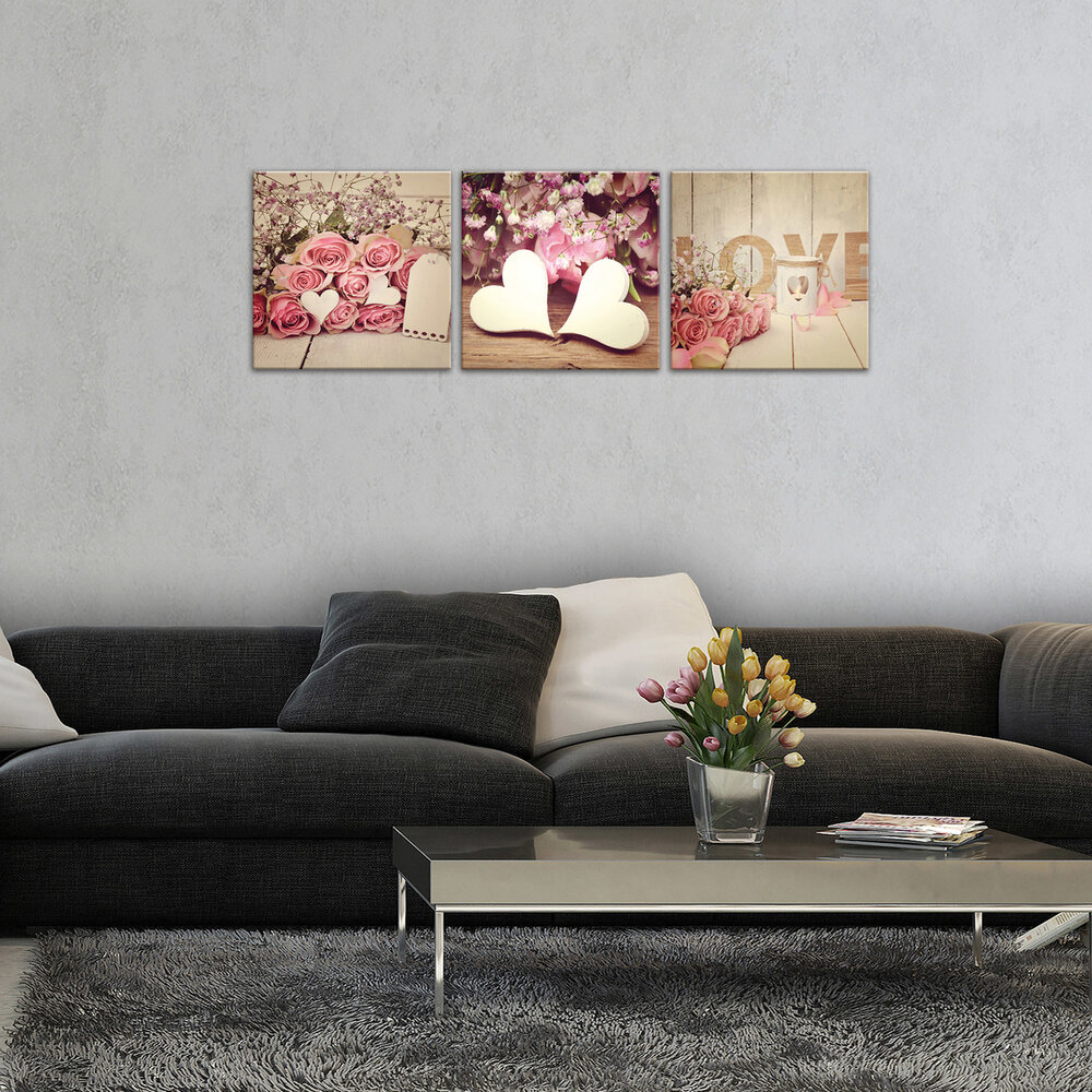 Vintage Roses Canvas Schilderij PS10546S13
