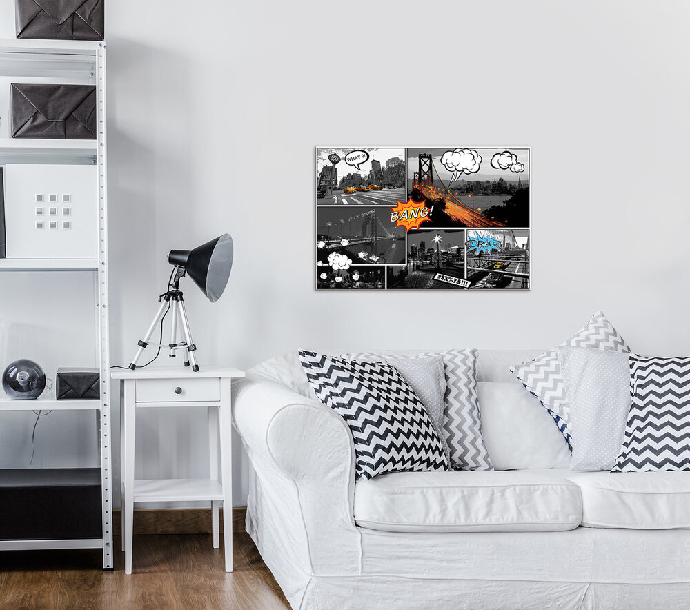 Comics Cities Canvas Schilderij PP10676O4