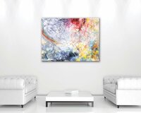 Sketched Colourful Abstraction Canvas Schilderij PP10006O1