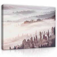 Forest in the fog Canvas Schilderij PP13573O1