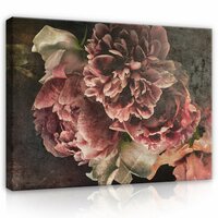 Nature flowers imitation vintage Canvas Schilderij PP14568O1