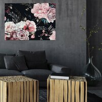 Nature flowers roses painting Canvas Schilderij PP14414O1