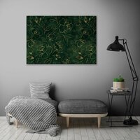 Golden flowers and leafs Canvas Schilderij PP13650O1
