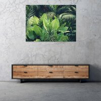 Nature leaves jungle green Canvas Schilderij PP14523O1