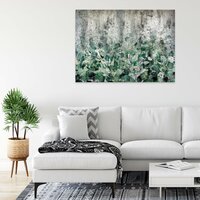 Structure concrete leaves wall Canvas Schilderij PP14515O1