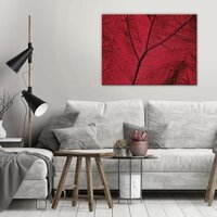 Macro leaf - pink Canvas Schilderij PP13570O1