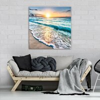 Beach sunset Canvas Schilderij PP11040O2