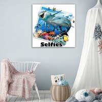 Dolphins- Selfies Canvas Schilderij PP12820O2