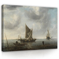 Rijksmuseum Canvas Schepen voor Anker op kalme Zee RMC30