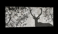 Deer Shadow on Gray Wall Canvas Schilderij PP20284O3