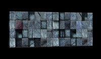 Blue Wooden Cubes Canvas Schilderij PP20141O3