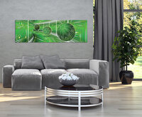 Green Corridor with Balls Canvas Schilderij PP10077O3