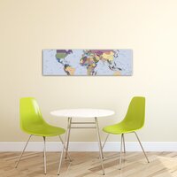Physical World Map Canvas Schilderij PP20265O3