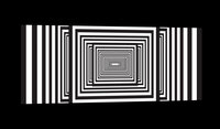 White and Black 3D Tunnel Canvas Schilderij PP20190O3
