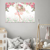 For kids ballerina flowers painting Canvas Schilderij PP14418O20