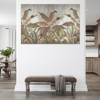 Imitation nature concrete leaves Canvas Schilderij PP14530O20