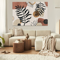 Boho style leaves geometry Canvas Schilderij PP14524O20