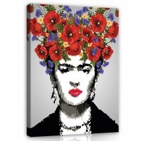 Art Frida Kahlo Flowers Woman Portrait Canvas Schilderij PP14117O1