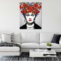 Art Frida Kahlo Flowers Woman Portrait Canvas Schilderij PP14117O1
