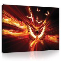 Flaming Butterflies Canvas Schilderij PP20292O1