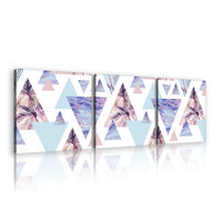 Nature Design on Triangles Canvas Schilderij PS10726S13