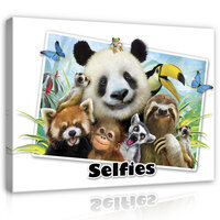 Zoo- Selfies Canvas Schilderij PP12815O1