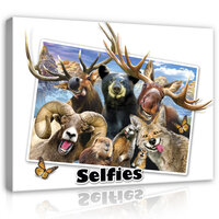 Animals- Selfies Canvas Schilderij PP12813O1