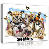 Animals- Selfies Canvas Schilderij PP12812O1