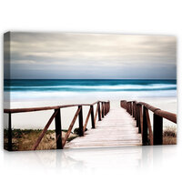 Beach Bridge Canvas Schilderij PP12283O4