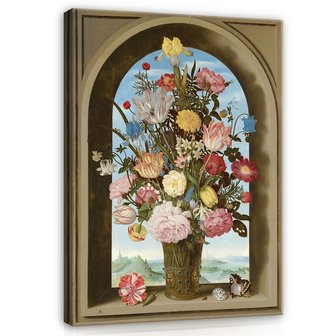 Ambrosius Bosschaert de Oude, Vaas met bloemen in een venster 1618 MHC6