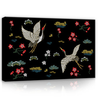 Vliegende Kraanvogel Chinoiserie Canvas CW001