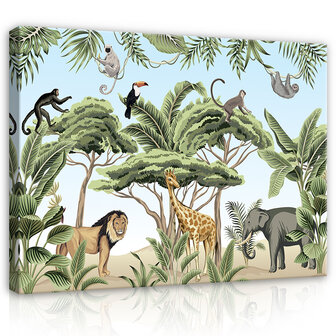 Jungle Safari Dieren Canvas CW003