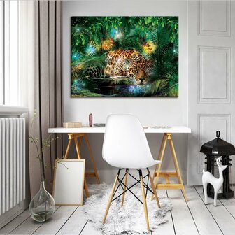 Jaguar in the Jungle Canvas Schilderij PP10212O1